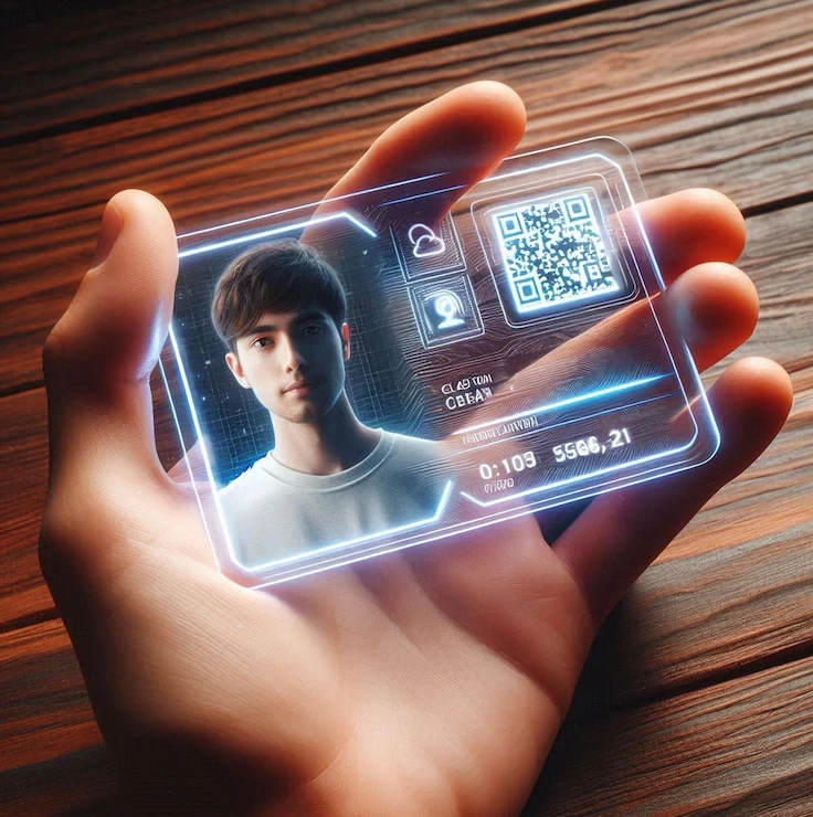 Person holding a Real ID-compliant driver's license with a star symbol