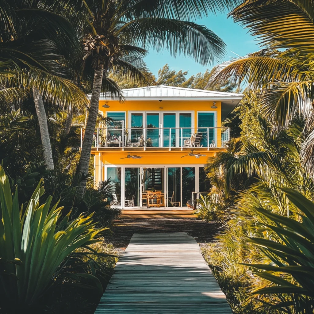 Aerial view of Julia Roberts’ luxury beachfront home in Hanalei Bay, Kauai, surrounded by lush greenery and the Pacific Ocean