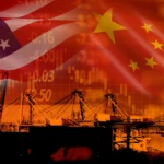 Cargo ships at a port symbolizing international trade between the U.S. and China
