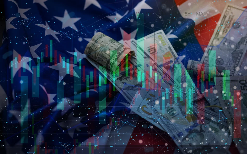 the US-China Trade War
U.S. and Chinese flags facing off over cargo containers, symbolizing the trade war