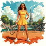 Aryna Sabalenka celebrates after defeating Iga Swiatek to reach the 2025 French Open final