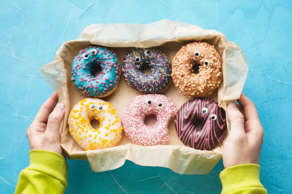 Assorted donuts celebrating National Donut Day 2025.