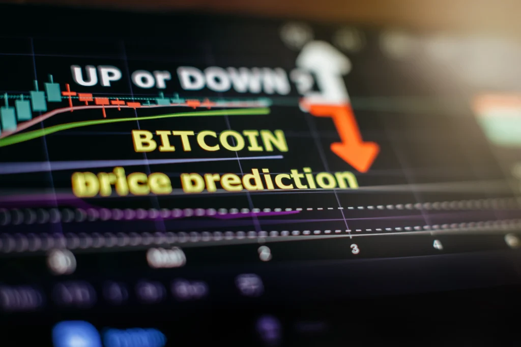 Bitcoin price prediction for 2025 with upward trend graph and $120,000 target