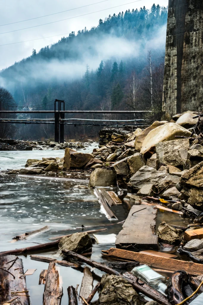 Alaska coastline with tsunami warning sign after 2025 earthquake