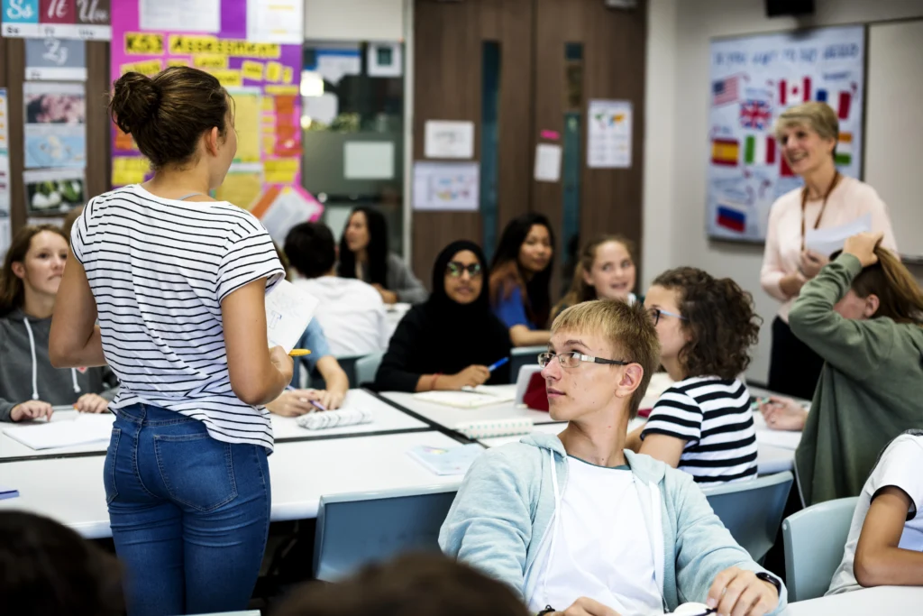 Empty classroom affected by federal education funding freeze under Trump administration