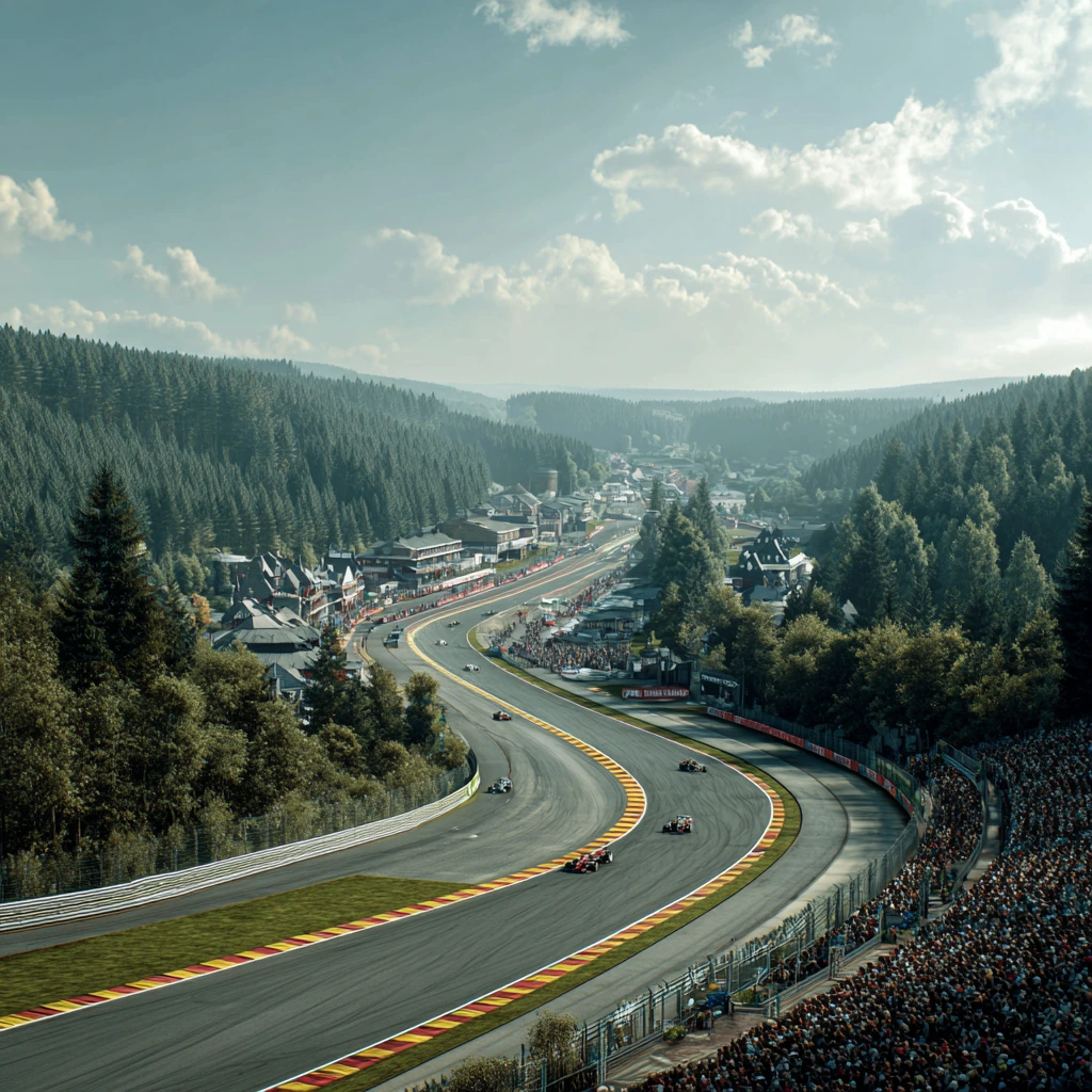 Max Verstappen celebrates after winning the 2025 Belgian Grand Prix at Spa-Francorchamps in wet conditions.