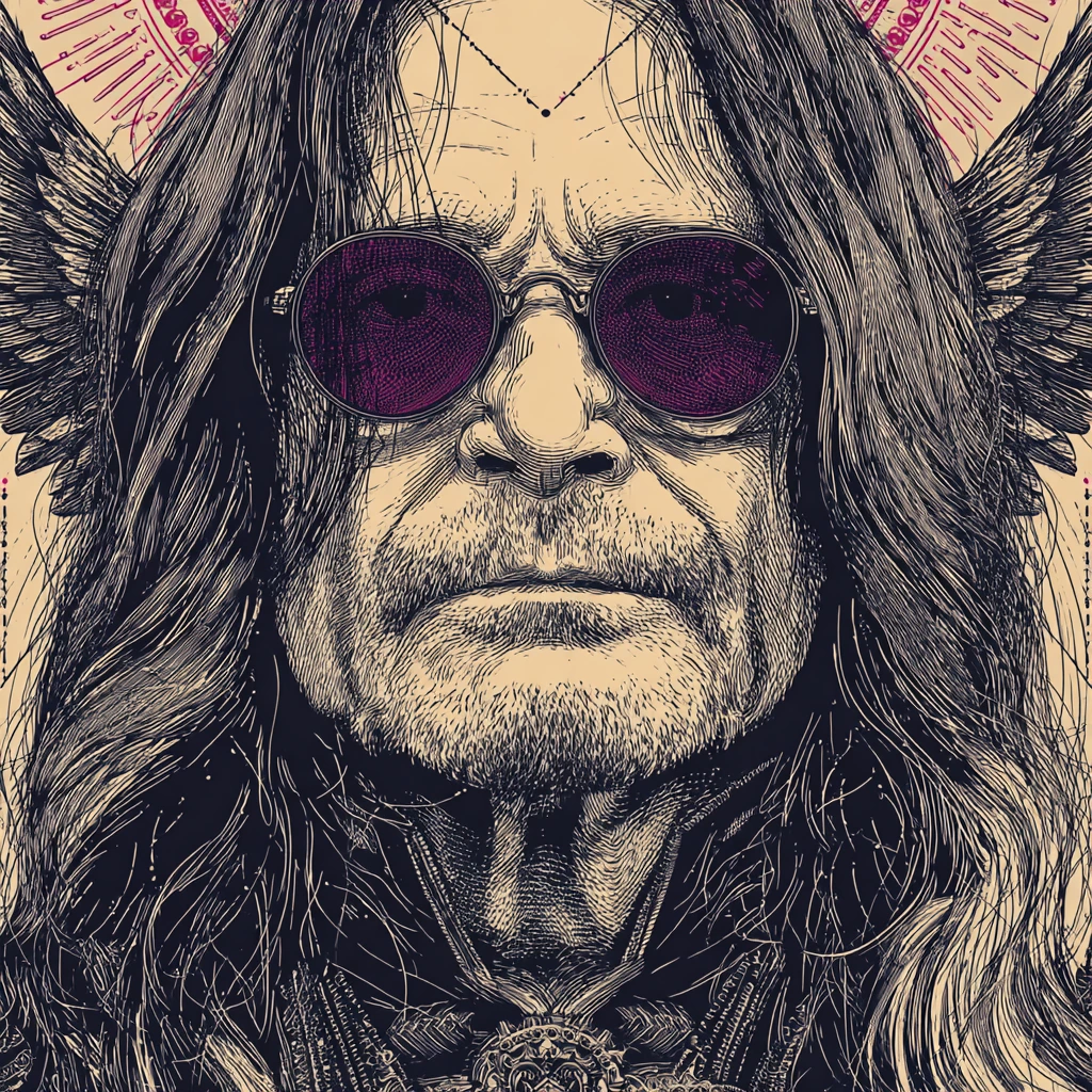 Ozzy Osbourne wearing sunglasses and black clothes during a public appearance in 2024.
