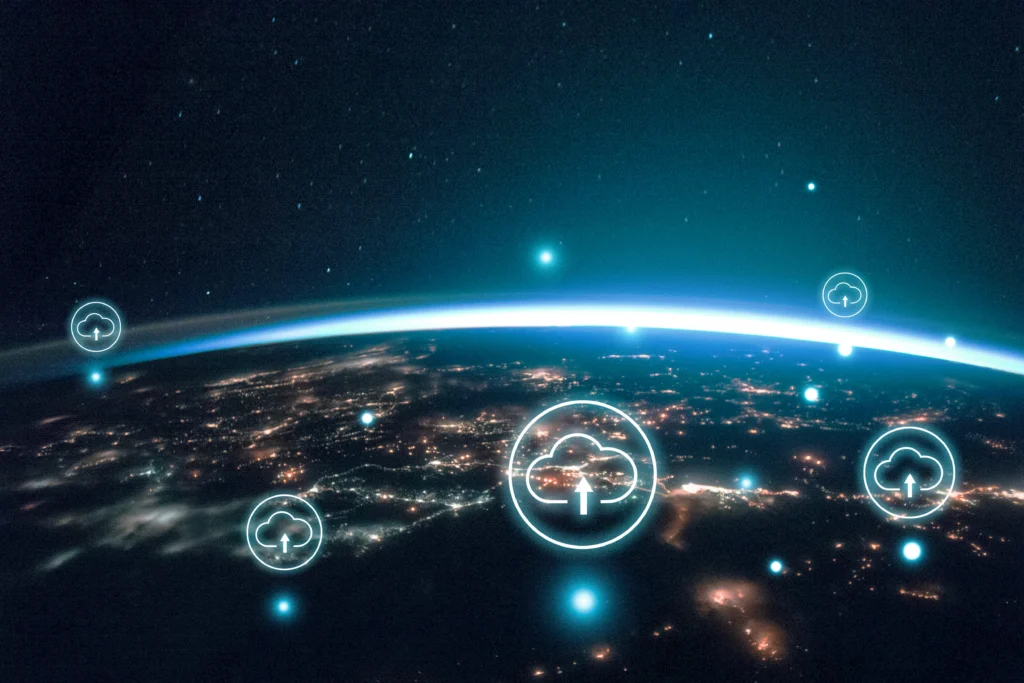 Cloudflare headquarters with AI network graphics symbolizing threat to the web economy