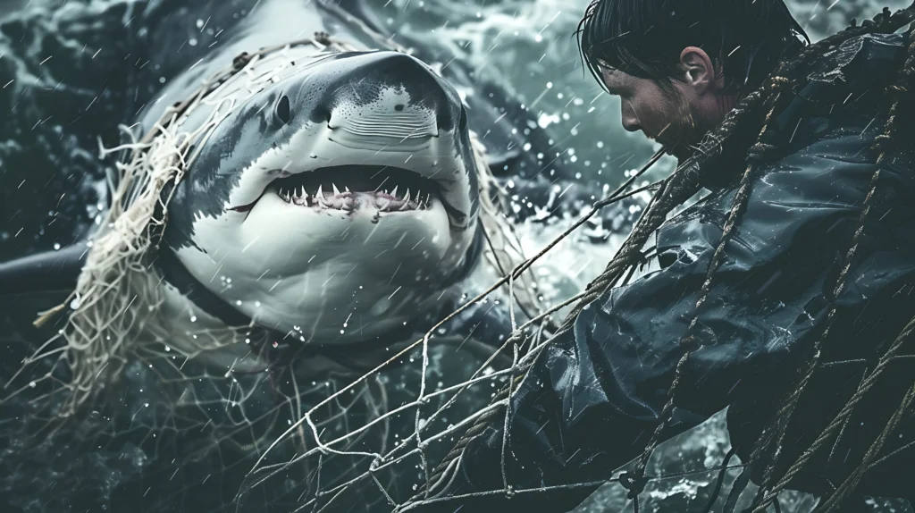 Illustration of sharks associated with the top 5 deadliest shark attacks in history