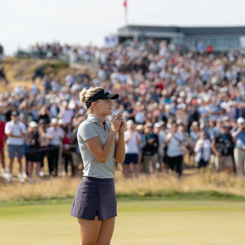 Golfer competing at the AIG Women’s Open 2025 championship.