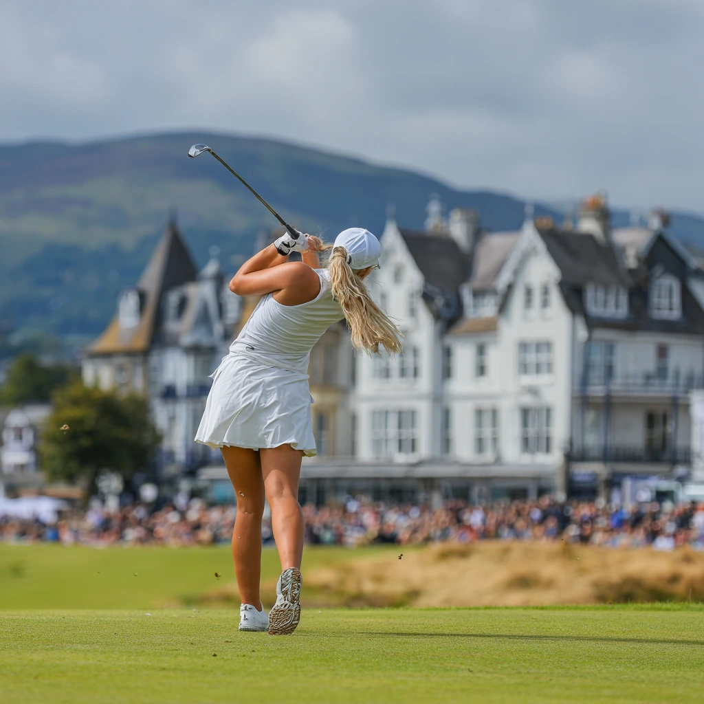 Golfer competing at the AIG Women’s Open 2025 championship.