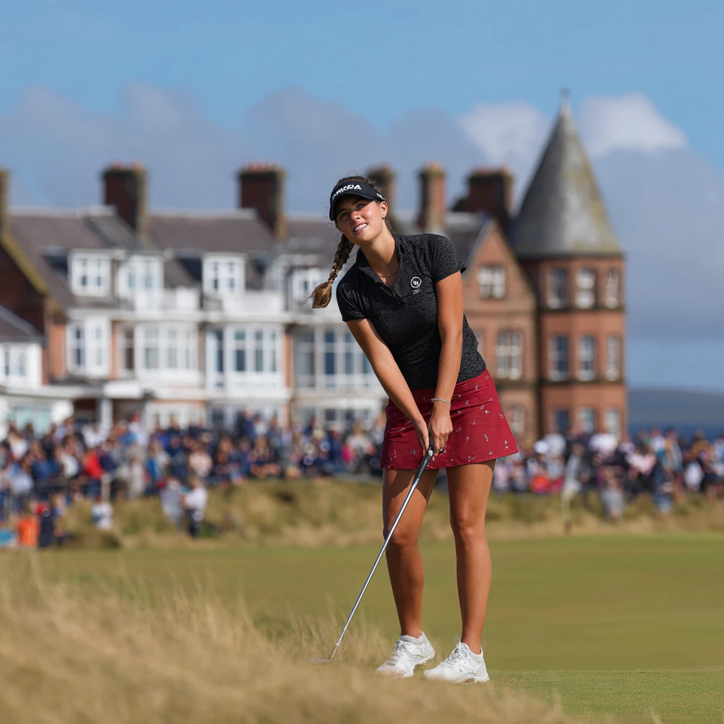 Golfer competing at the AIG Women’s Open 2025 championship.