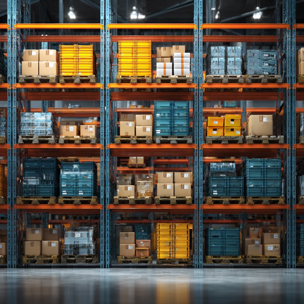 Small business owner organizing inventory shelves to improve stock management