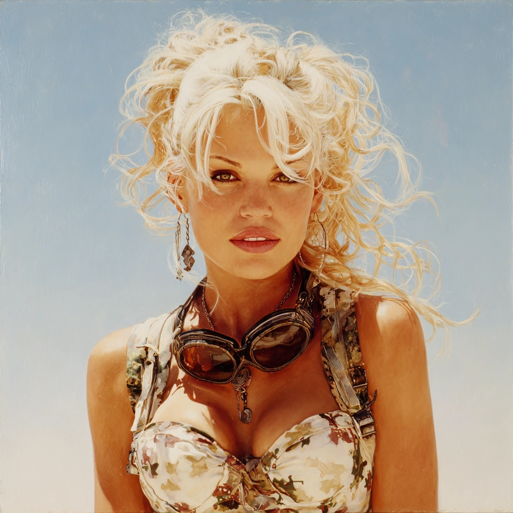 Pamela Anderson in icy blue gown at the 2025 Met Gala