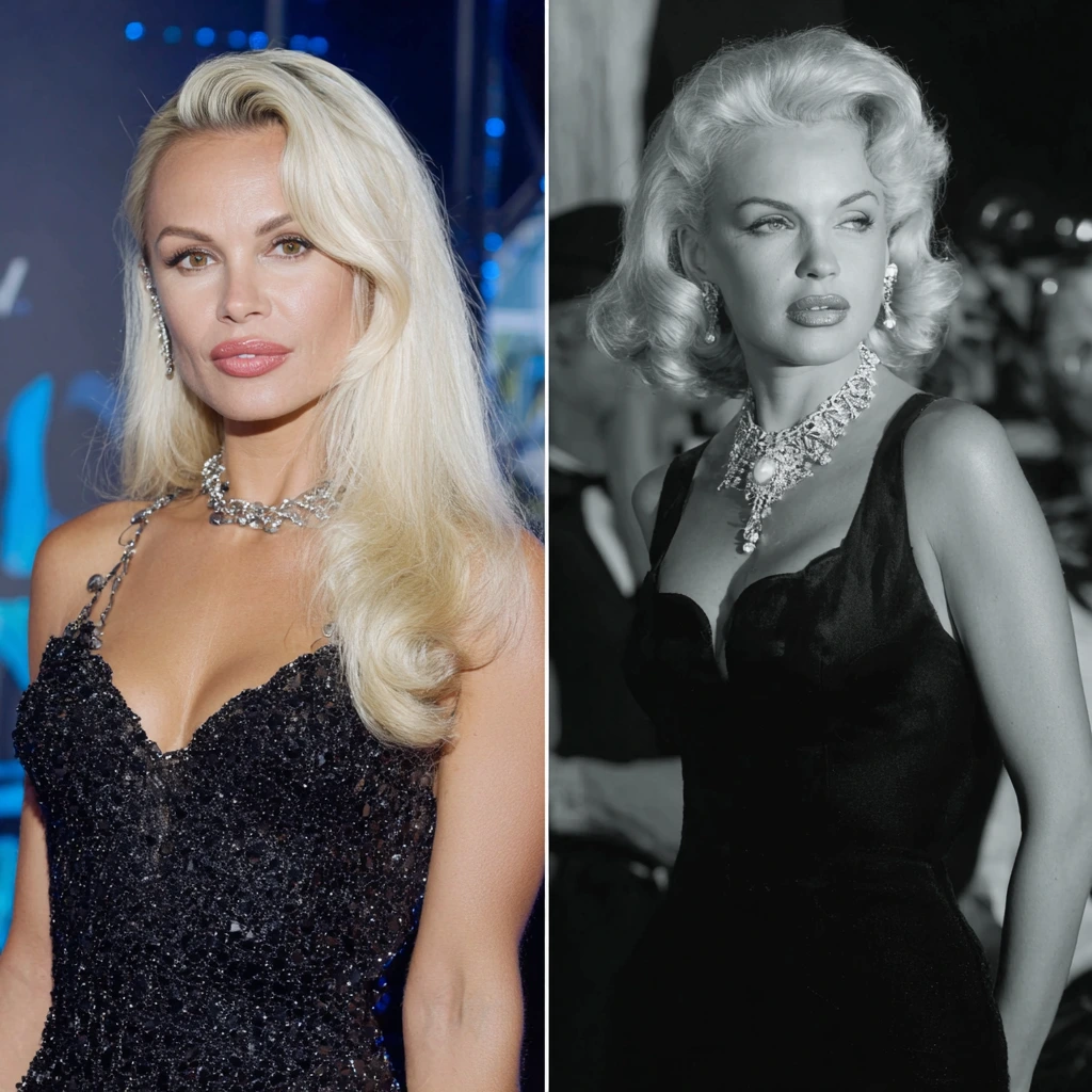 Pamela Anderson in icy blue gown at the 2025 Met Gala