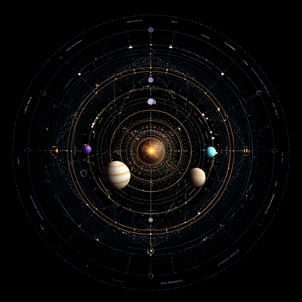 A rare planetary alignment in the sky today, showing multiple planets lined up