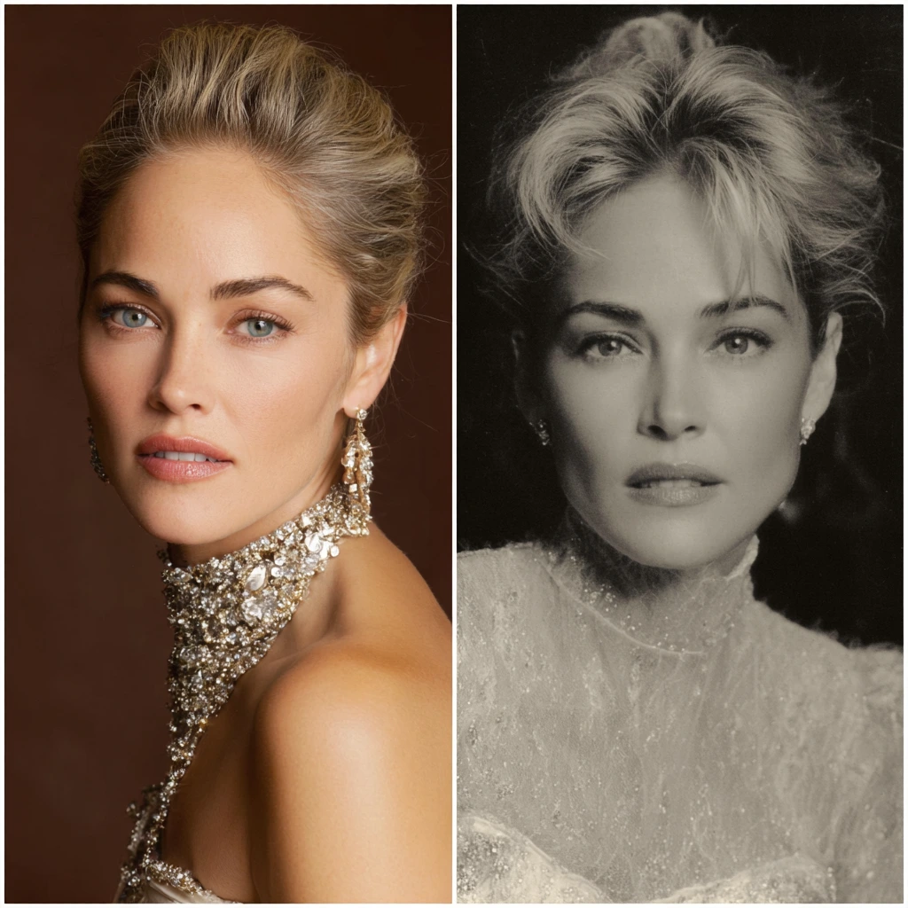 Sharon Stone walking the red carpet at the Nobody 2 premiere with her three sons