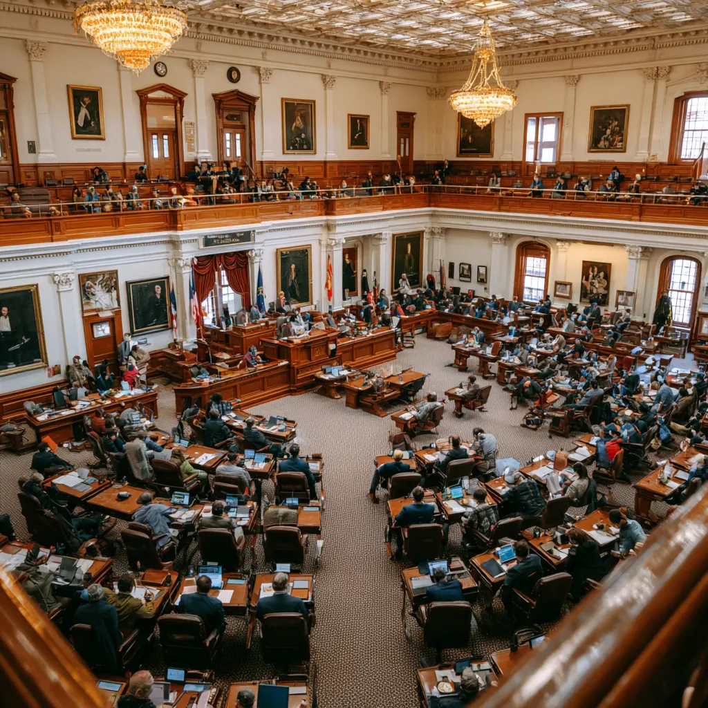 Texas lawmakers debate controversial redistricting bill in the state capitol