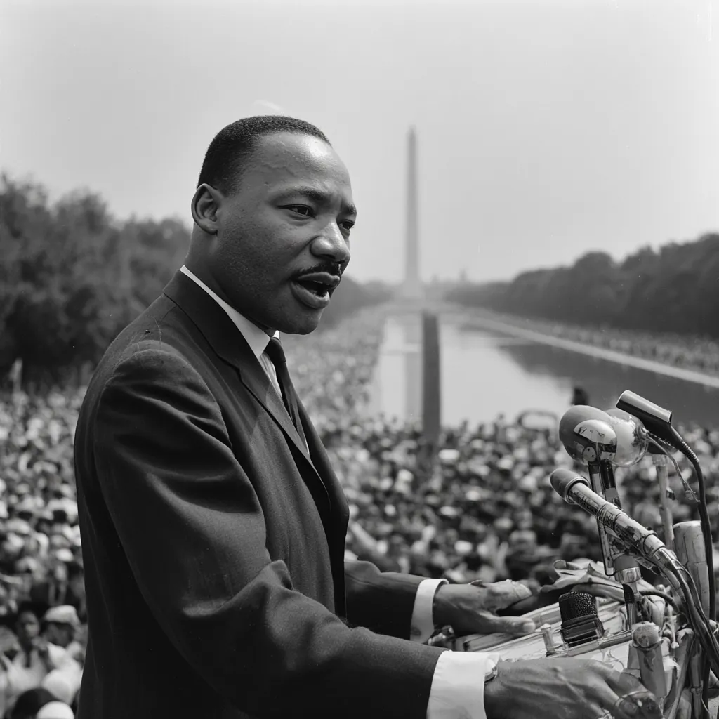 Dr. Martin Luther King Jr. delivers his 'I Have a Dream' speech at the March on Washington, 1963.