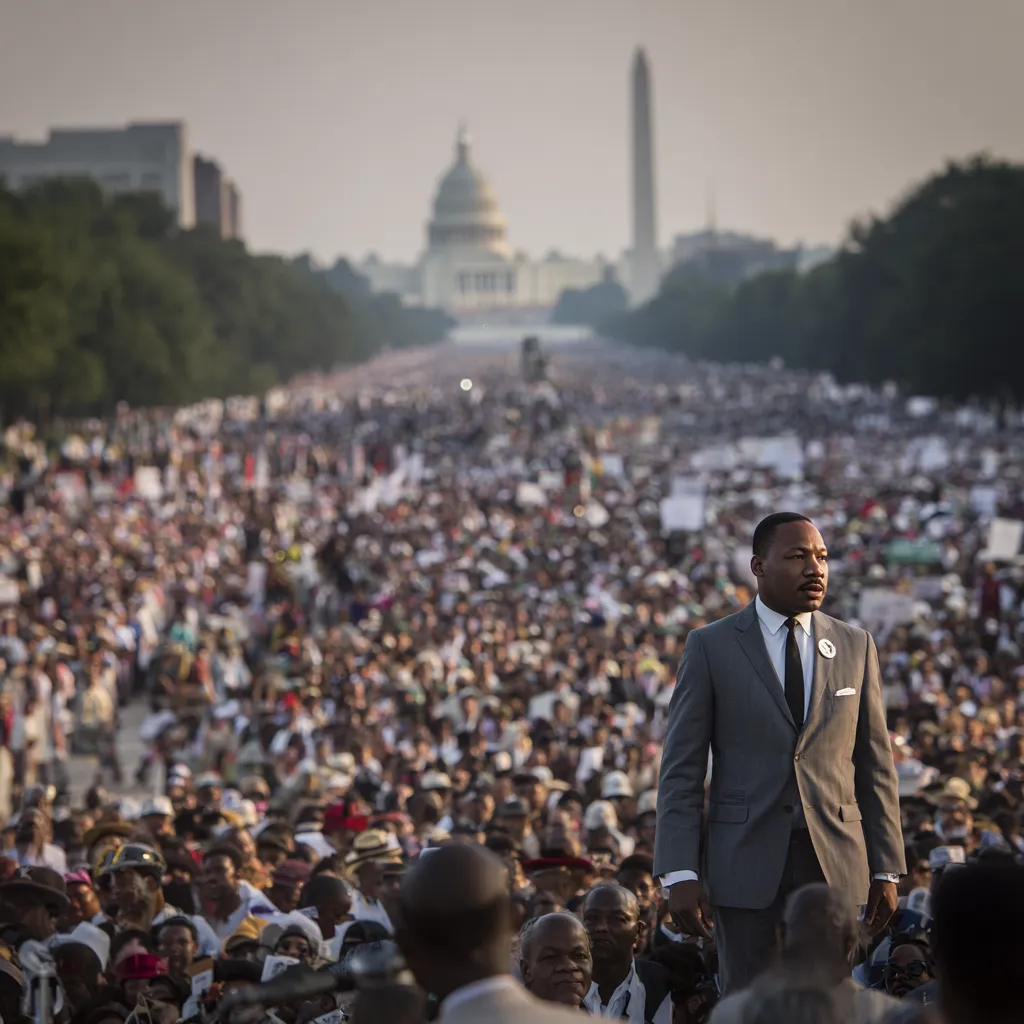 Dr. Martin Luther King Jr. delivers his 'I Have a Dream' speech at the March on Washington, 1963.