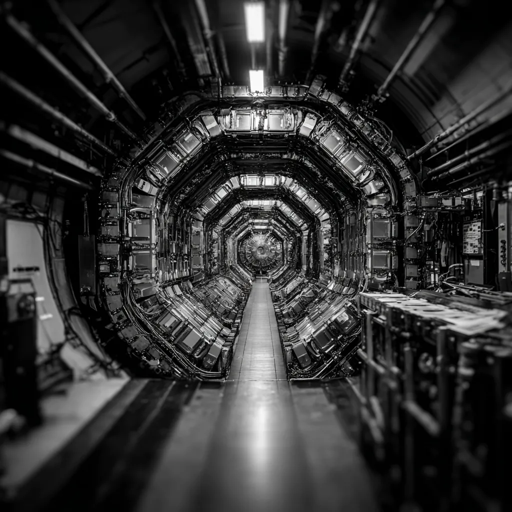 CERN scientists celebrating the first proton beams at the Large Hadron Collider in 2008