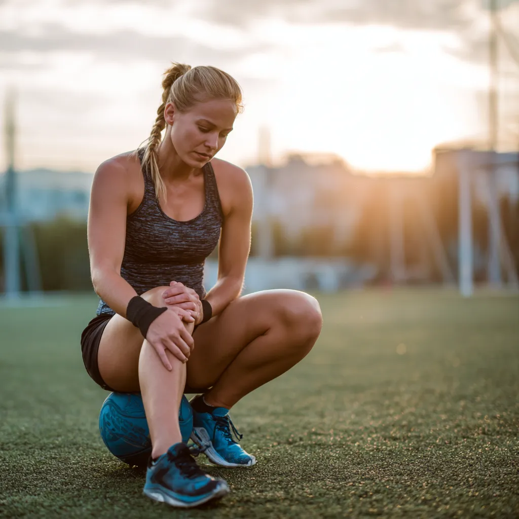 Athlete stretching before a workout to prevent sports injuries