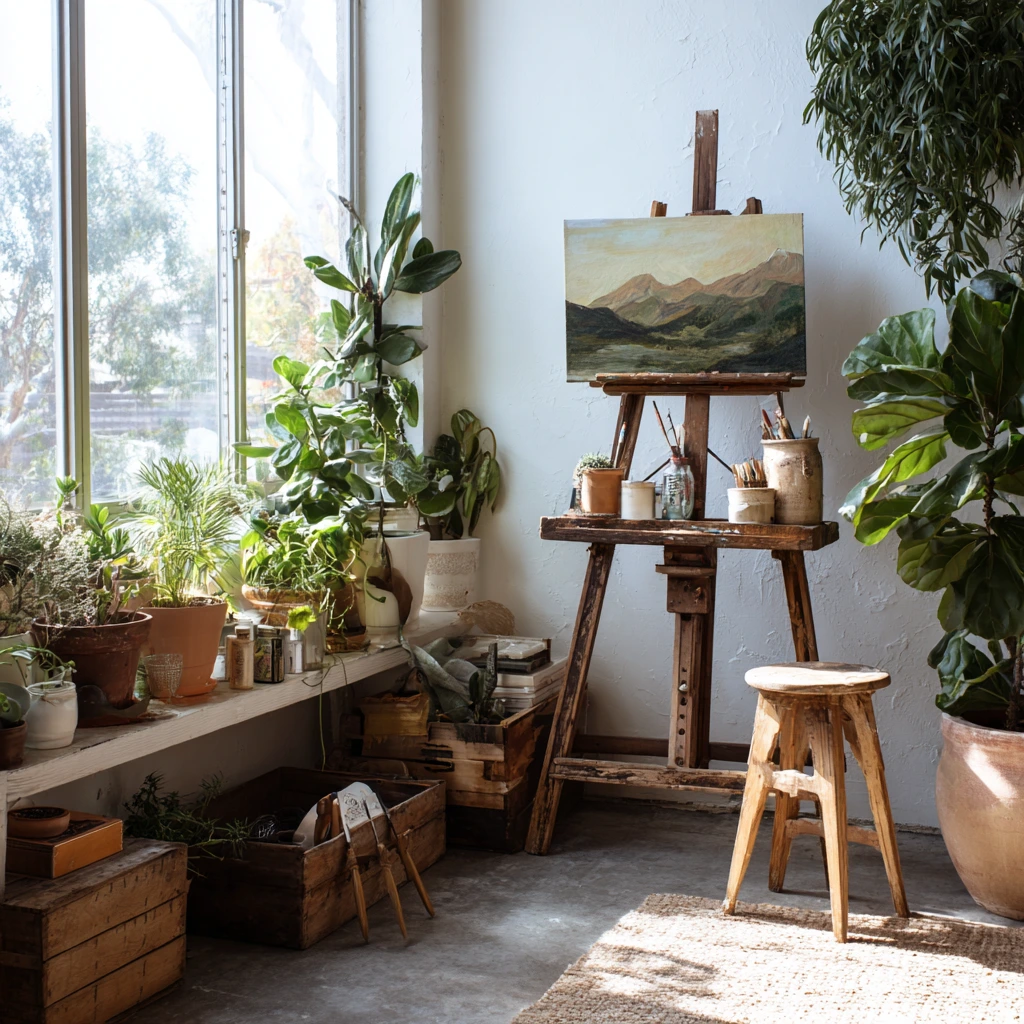 Eco-friendly DIY home decor projects made from recycled and natural materials like wood, glass jars, and plants.