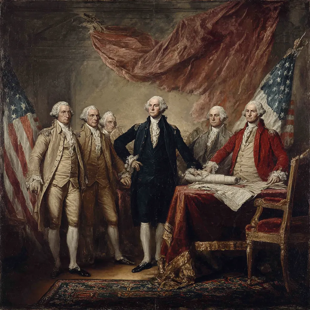 American Revolution symbolizing the birth of the U.S. Republic and its break from monarchy in 1776