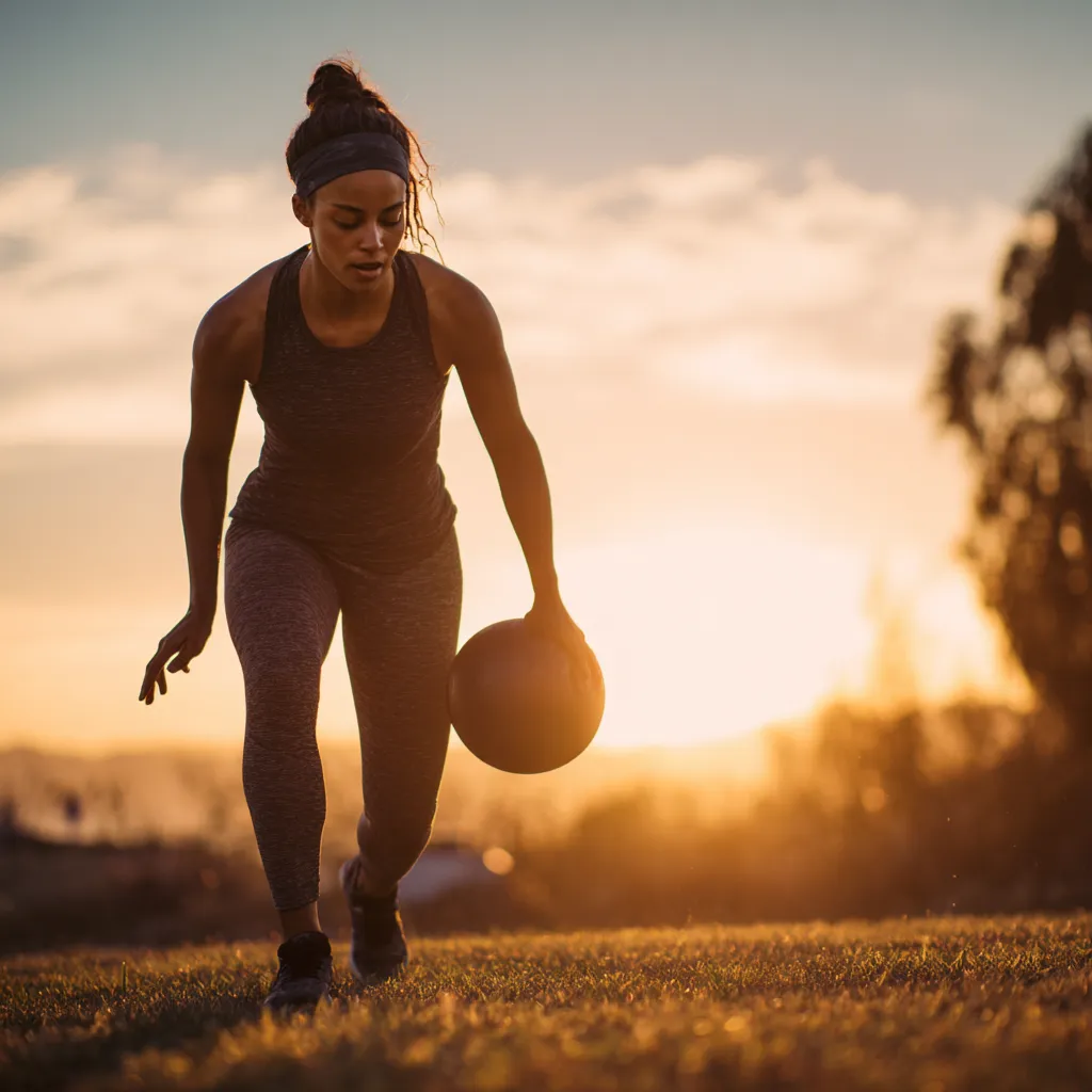 People engaging in various sports for overall fitness and health, including running, cycling, swimming, and yoga.
