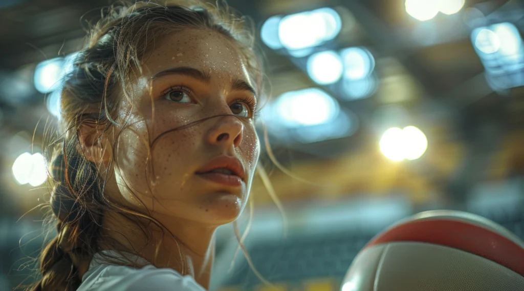 Athlete visualizing success on the field, building a winning mindset for competitive sports