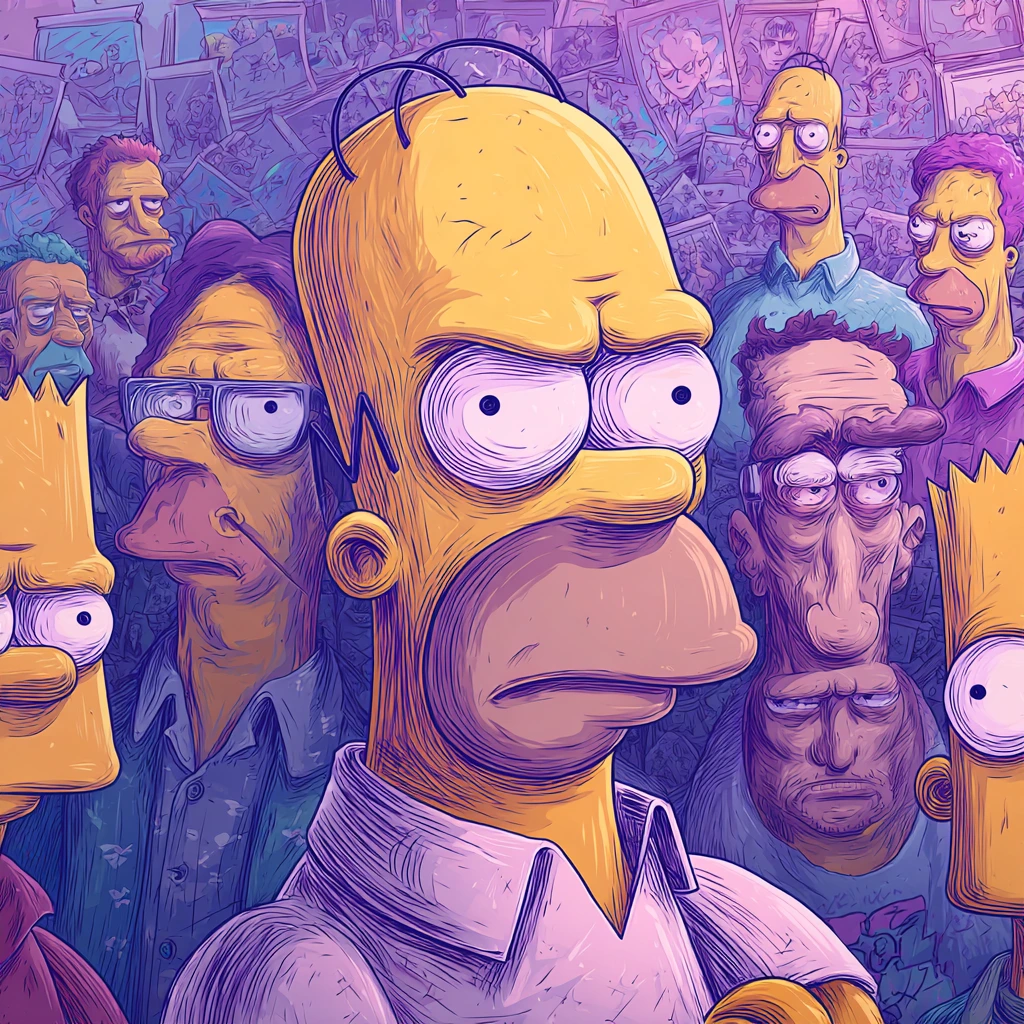 Homer, Bart, and Marge Simpson standing in the Fortnite Springfield map during the Fortnite x The Simpsons crossover event