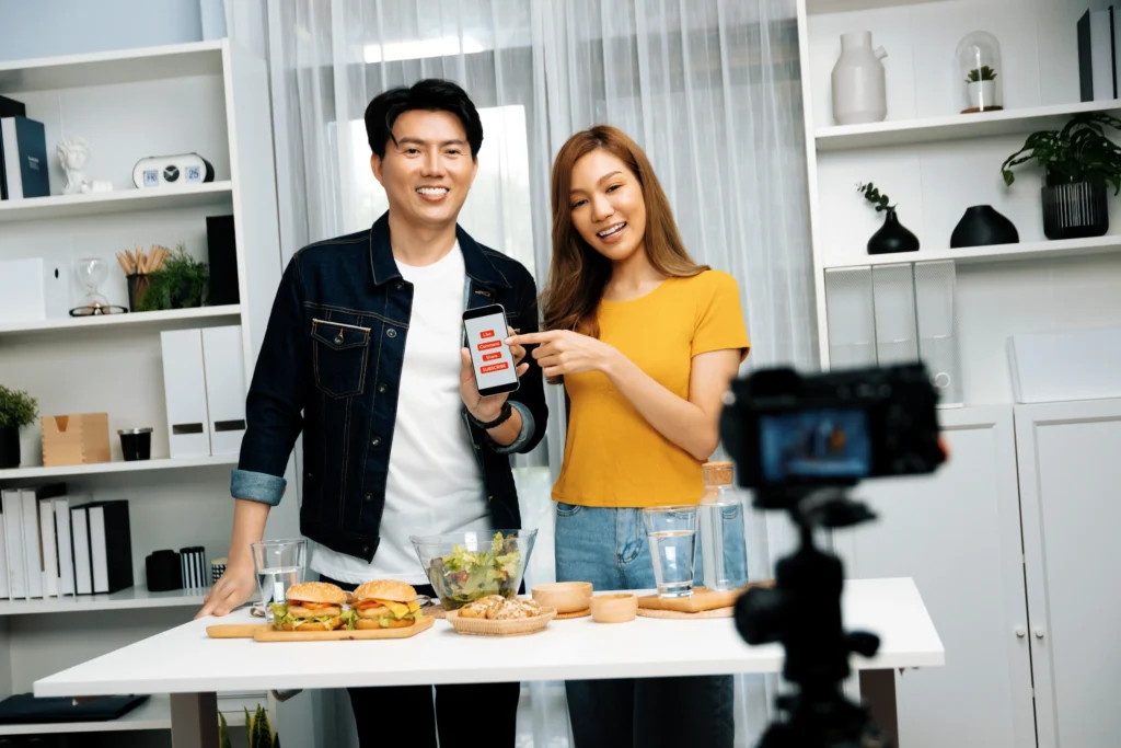 Influencer Marketing
Small business collaborating with influencer to promote products online