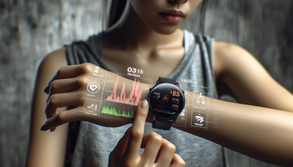 Smart wearable technology devices including a smartwatch and smart ring displaying health and lifestyle data