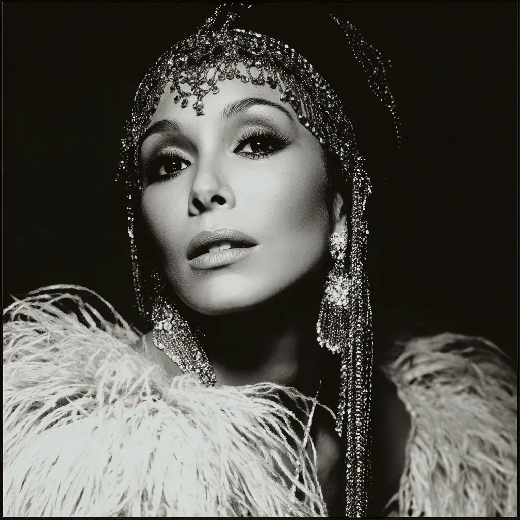 Fashion Icon
Cher wearing a bold, iconic outfit on stage, showcasing her timeless fashion style