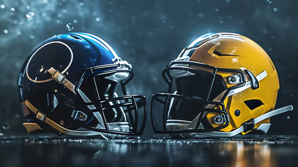 Packers vs Bears Packers and Bears players competing in a crucial playoff race game