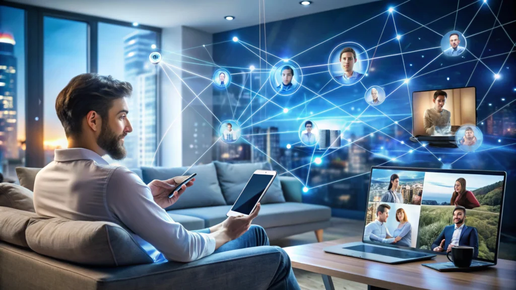 Remote work collaboration using digital tools and technology