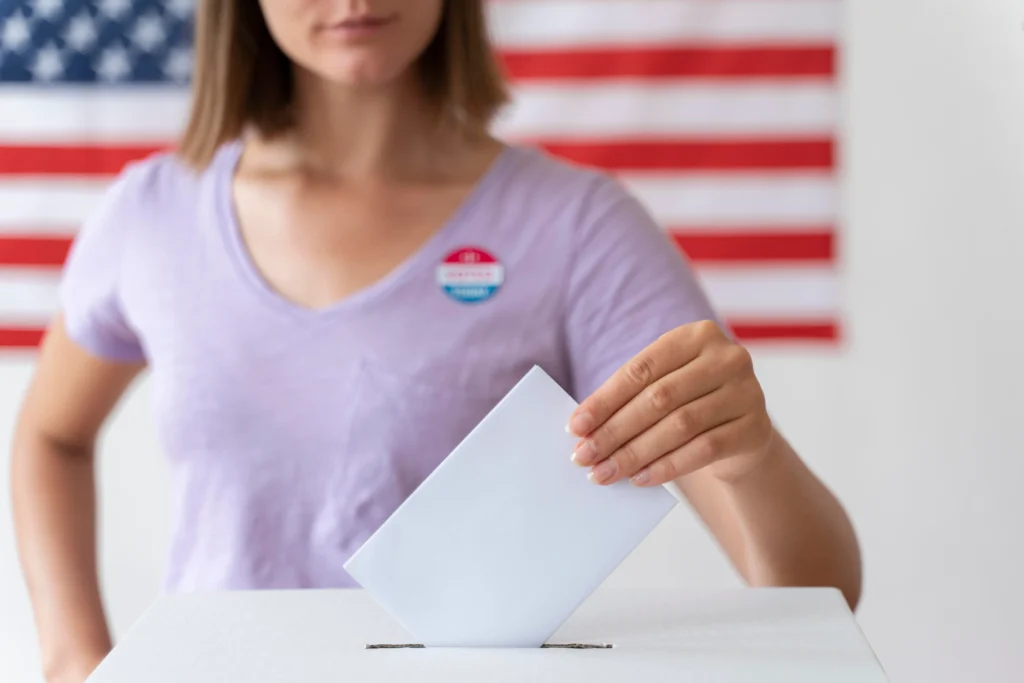 Georgia election situation showing voters casting ballots at a polling station in Georgia during a closely watched election