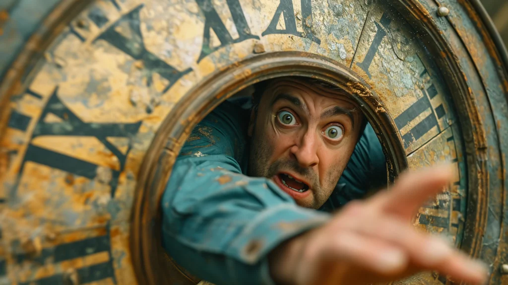 Doomsday Clock showing 85 seconds to midnight symbolizing global risks