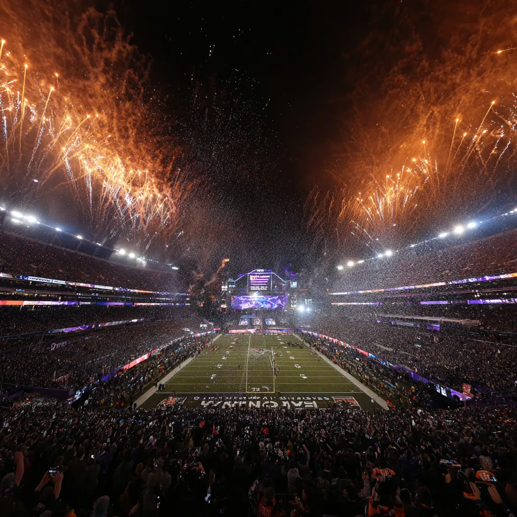 Super Bowl LX 2026 logo with date and football imagery