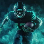 Tyreek Hill walking off the field in his NFL uniform with a serious expression following news of his release.