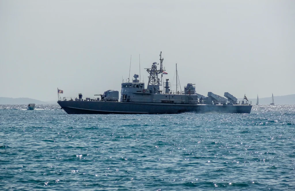 Ships
U.S. Navy ships USS Truxtun and USNS Supply operating at sea near South America