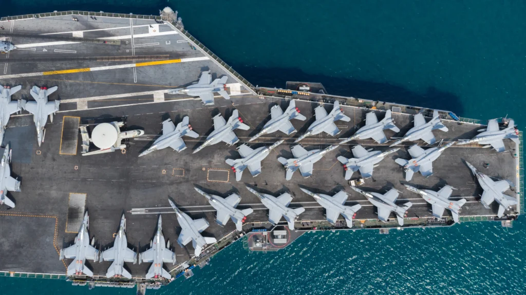 U.S. military aircraft during combat operations following Trump’s announcement of major strikes in Iran