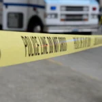Police vehicles and emergency responders outside Dennis M. Lynch Arena in Pawtucket, Rhode Island, following the shooting incident.