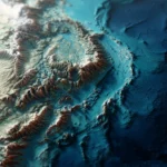 Map showing Zealandia, the hidden eighth continent mostly submerged beneath the Pacific Ocean near New Zealand