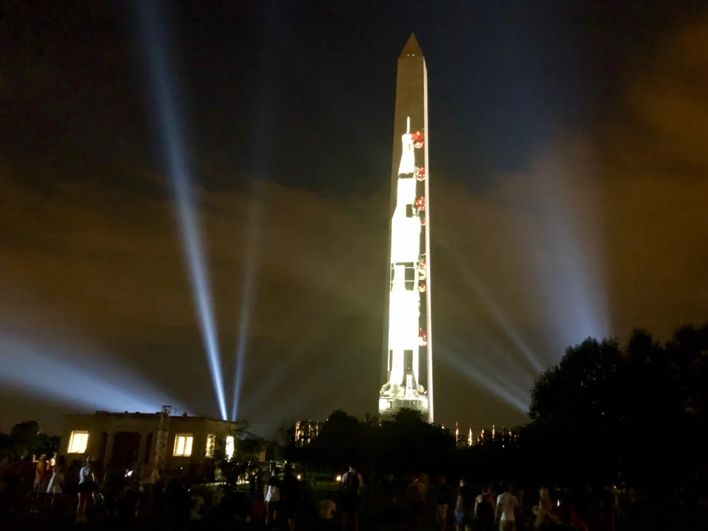 Falcon 9 rocket lifting off during SpaceX Starlink launch at Vandenberg Space Force Base