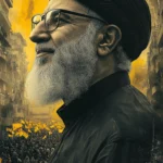 Portrait of Mojtaba Khamenei following his announcement as Iran’s new Supreme Leader after the death of Ali Khamenei.