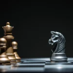 Donald Trump meeting advisers with Iran conflict maps and strategic charts in the background