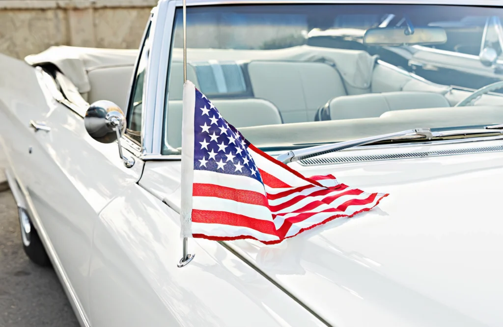 Classic vintage car parked on a road symbolizing Minnesota classic car law debate
