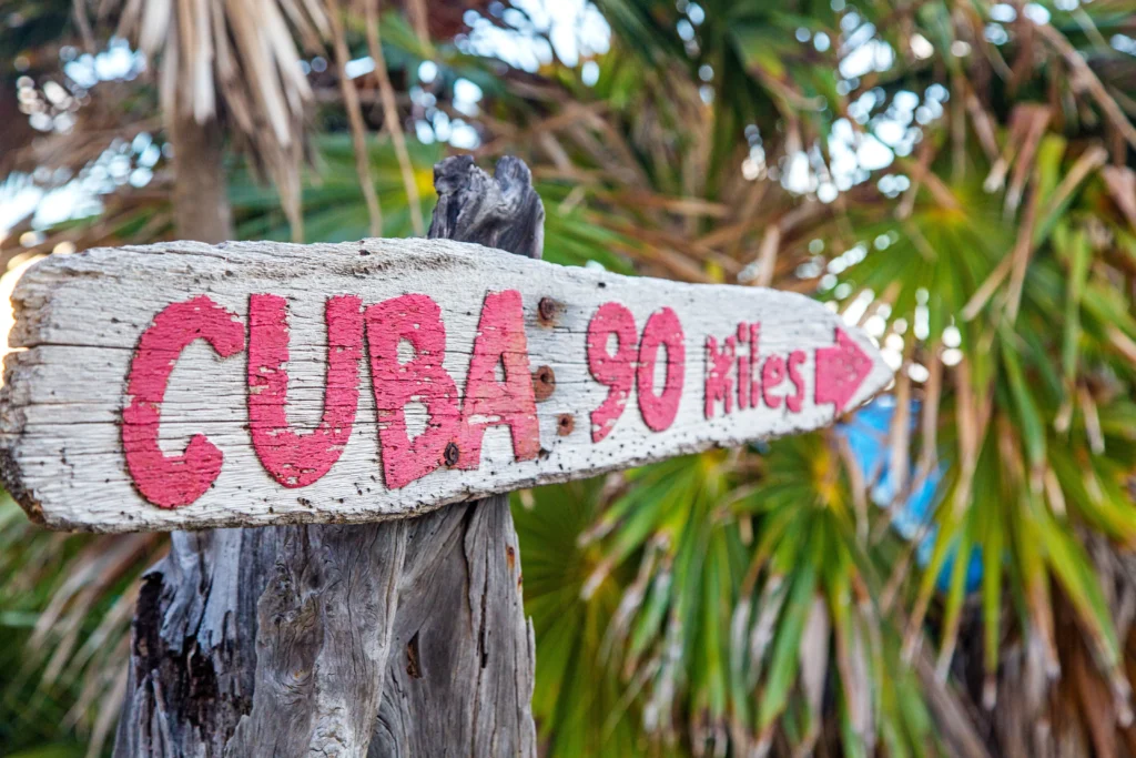 Map of Cuba near the United States highlighting geopolitical tensions and Trump’s foreign policy strategy in 2026