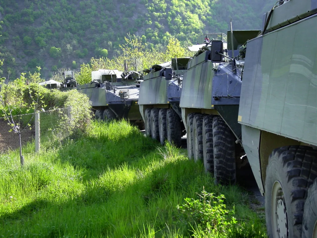 South Korean soldiers in formation during annual military drills